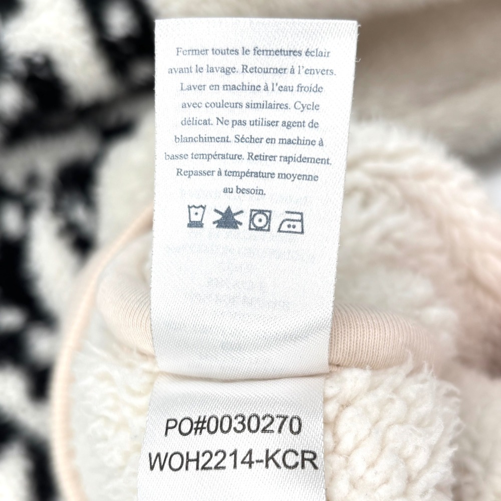 Faherty B.Yellowtail High Pile Sherpa Fleece Jacket Cream Black Aztec Print M - Picture 5 of 13